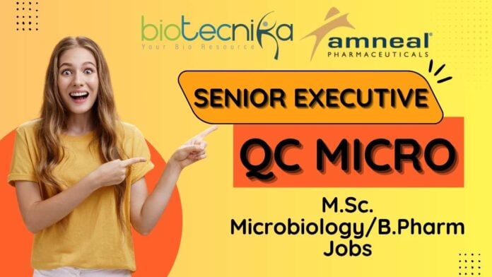 Amneal Pharmaceuticals QC Microbiology Jobs - Apply Now!
