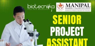 Senior Project Assistant at Manipal Academy of Higher Education ICMR Project Bengaluru