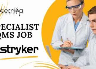 Specialist QMS Job at Stryker – BSC Biotechnology Candidates Apply Now!
