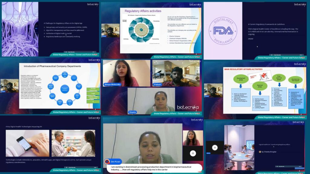 Biotecnika Webinar on Global Regulatory Affairs: Exploring Career Paths and Future Scope