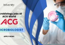 Microbiology jobs at ACG World