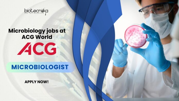 Microbiology jobs at ACG World
