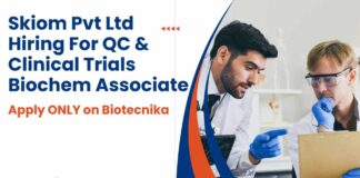 Clinical Trials Associate at Skiom Pvt Ltd