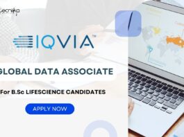 IQVIA Global Data Associate Job for B.Sc Lifescience Candidates!
