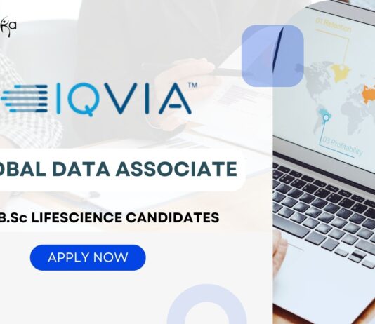 IQVIA Global Data Associate Job for B.Sc Lifescience Candidates!