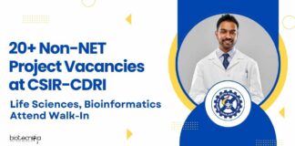 CSIR-CDRI Bioinformatics Project Vacancies