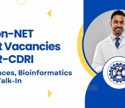 CSIR-CDRI Bioinformatics Project Vacancies