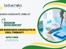 Regrow Biosciences Research Associate Jobs - Apply Now!