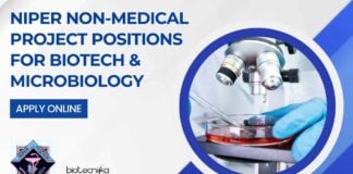 NIPER Non-Medical Project Positions