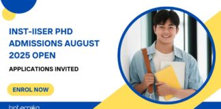 INST-IISER PhD Admissions 2025