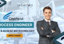 Biotech Jobs at Cepheid as Process Engineer - B.Sc/M.Sc Biotech!