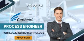Biotech Jobs at Cepheid as Process Engineer - B.Sc/M.Sc Biotech!
