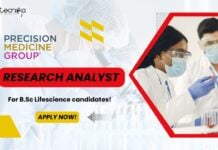 Research Analyst Job at Precision Medicine Grp - B.Sc Lifescience!