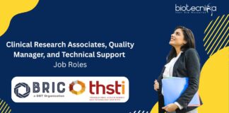 Clinical Research Associates, Quality Manager, and Technical Support Job Roles