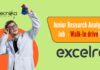 Junior Research Analyst Job - Walk-In drive!
