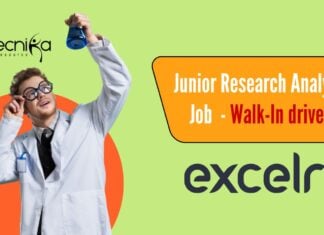 Junior Research Analyst Job - Walk-In drive!