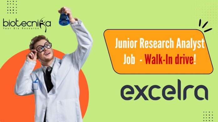 Junior Research Analyst Job - Walk-In drive!