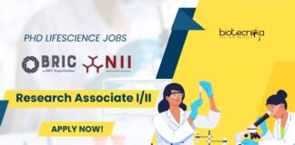 BRIC-NII PhD Research Associate Job For Life Sciences - Apply Now!