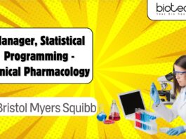 Manager, Statistical Programming - Clinical Pharmacology
