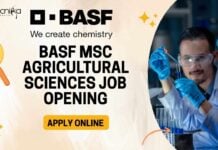 BASF MSc Agricultural Sciences Job