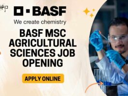 BASF MSc Agricultural Sciences Job