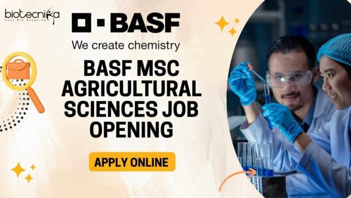 BASF MSc Agricultural Sciences Job