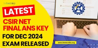 CSIR NET Dec 2024 Final Answer Key