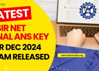 CSIR NET Dec 2024 Final Answer Key