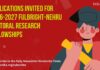 Applications Invited For 2026-2027 Fulbright-Nehru Doctoral Research Fellowships 2026 Fulbright-Nehru Doctoral Research Fellowships