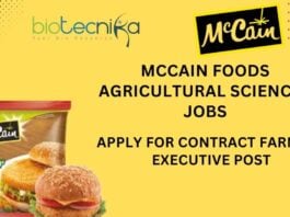 McCain Foods Agricultural Sciences Jobs