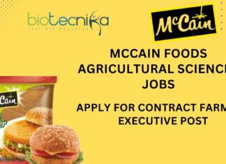 McCain Foods Agricultural Sciences Jobs