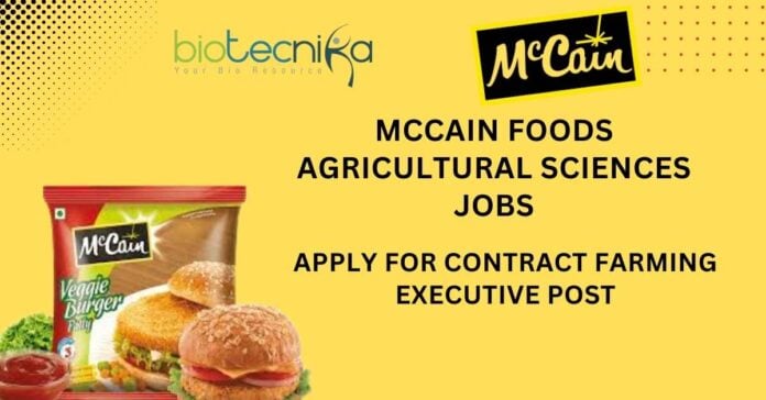 McCain Foods Agricultural Sciences Jobs