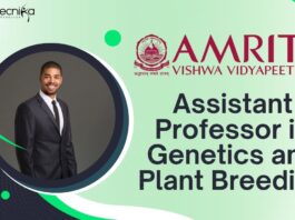Assistant Professor in Genetics and Plant Breeding at Amrita Vishwa Vidyapeetham, Apply Online!