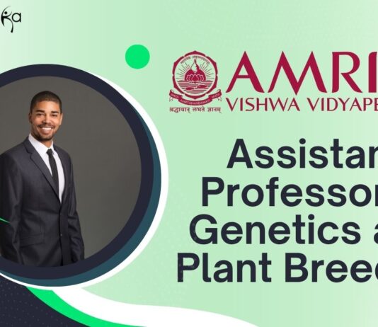 Assistant Professor in Genetics and Plant Breeding at Amrita Vishwa Vidyapeetham, Apply Online!