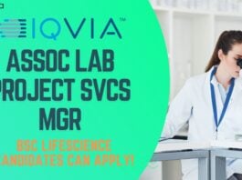 Assoc Lab Project Svcs Mgr at IQVIA, BSc Lifescience candidates can apply!