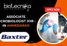 Associate Microbiologist Job at Baxter - in Ahmedabad