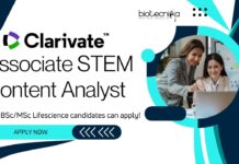 Associate STEM Content Analyst at Clarivate, BSc/MSc Lifescience candidates can apply! Associate STEM Content Analyst at Clarivate, BScMSc Lifescience candidates can apply!