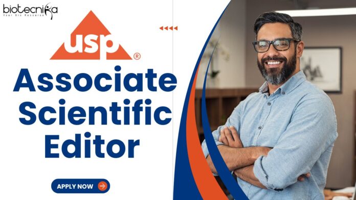Associate Scientific Editor at USP , BS in Life Science can Apply!