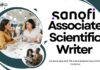 Associate Scientific Writer -Sanofi,  Medical Communications - Apply Online!