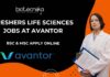 Freshers Life Sciences Jobs at Avantor – BSc & MSc Apply Online Freshers Life Sciences Jobs at Avantor