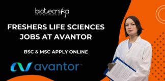 Freshers Life Sciences Jobs at Avantor