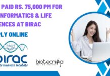 BIRAC Bioinformatics Jobs