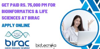 BIRAC Bioinformatics Jobs