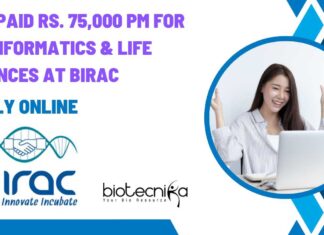BIRAC Bioinformatics Jobs