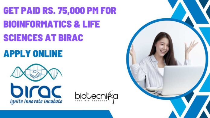 BIRAC Bioinformatics Jobs