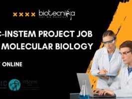 BRIC-inStem Project Job For Molecular Biology New