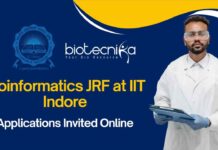 Bioinformatics JRF at IIT Indore