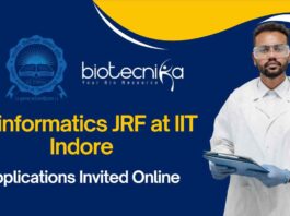 Bioinformatics JRF at IIT Indore