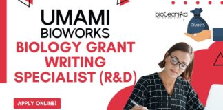 Biology Grant Writing Specialist (R&D) - Umami Bioworks, Apply online!