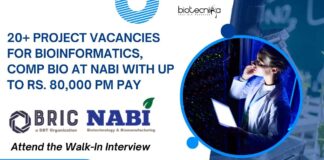 NABI Bioinformatics Projects Vacancies
